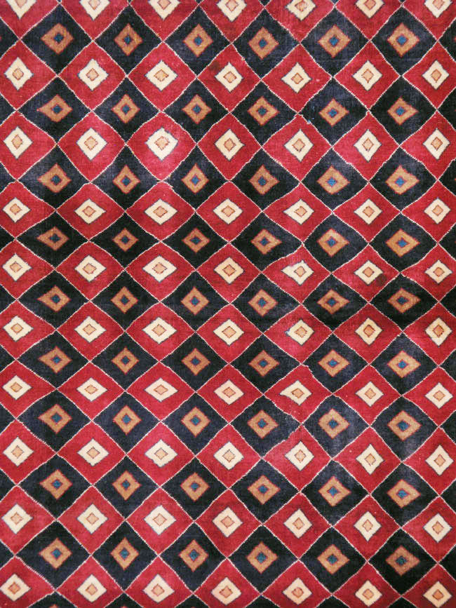 Vintage Persian Mashad Modernist Carpet, No.23285 - Staging