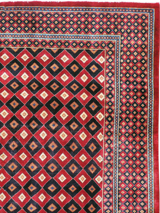 Vintage Persian Mashad Modernist Carpet, No.23285 - Staging