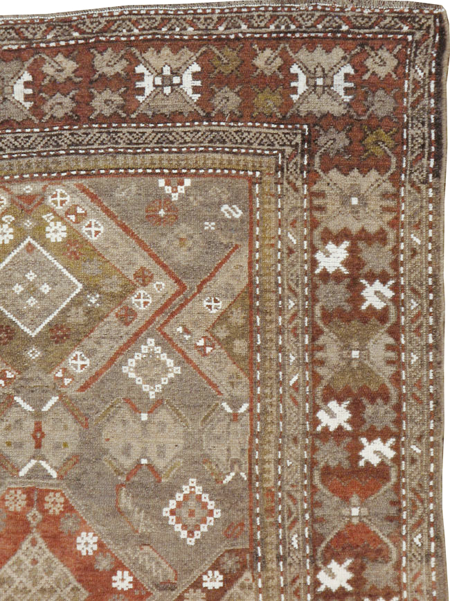 Antique Persian Kurdish Rug, No.23289 - Staging