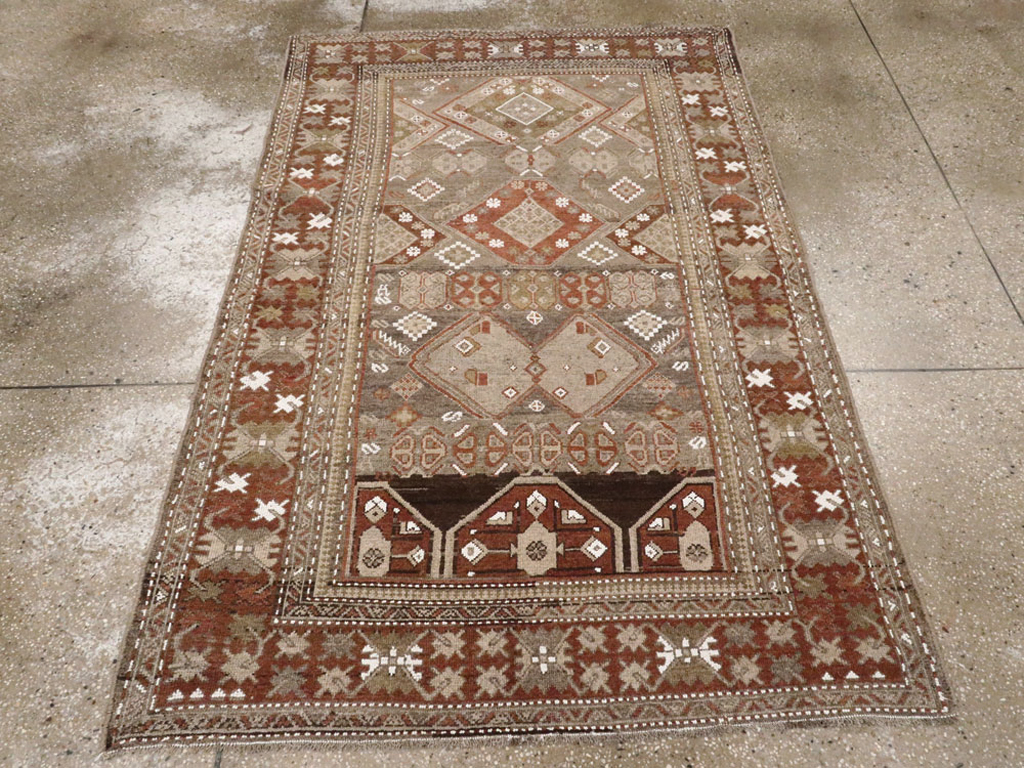 Antique Persian Kurdish Rug, No.23289 - Staging