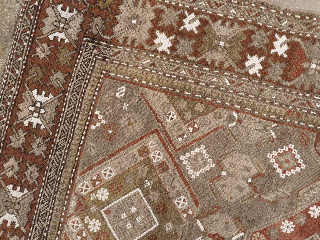 Antique Persian Kurdish Rug, No.23289 - Staging