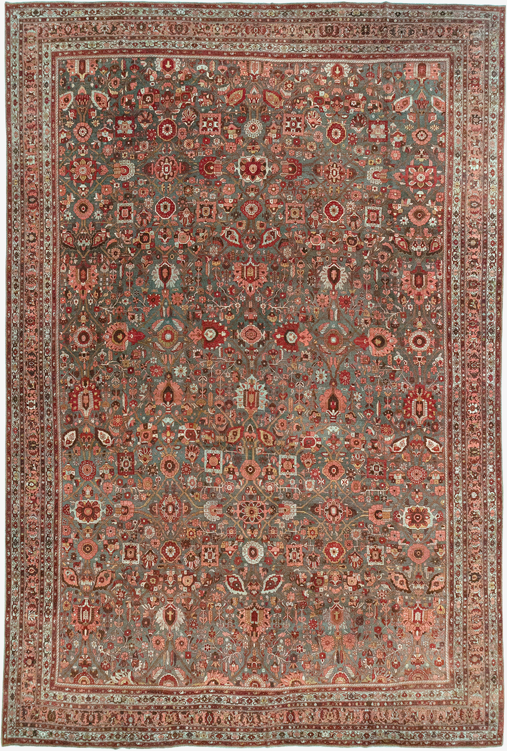 Antique Persian Bidjar Oversize Carpet, No.23304 - Staging