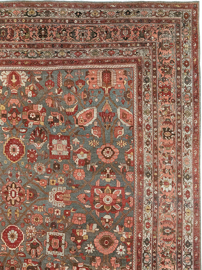 Antique Persian Bidjar Oversize Carpet, No.23304 - Staging