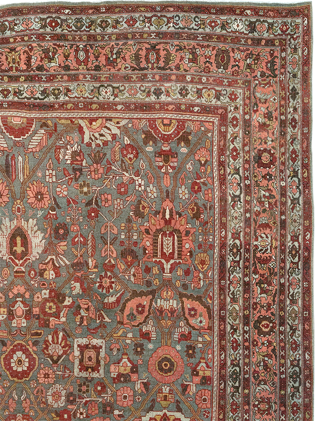 Antique Persian Bidjar Oversize Carpet, No.23304 - Staging