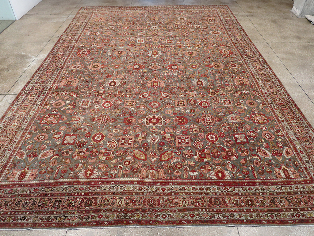Antique Persian Bidjar Oversize Carpet, No.23304 - Staging