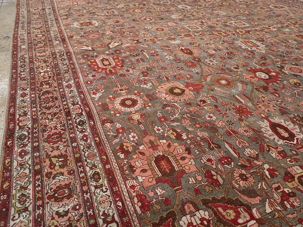 Antique Persian Bidjar Oversize Carpet, No.23304 - Staging