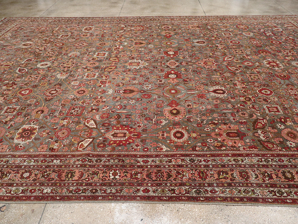 Antique Persian Bidjar Oversize Carpet, No.23304 - Staging