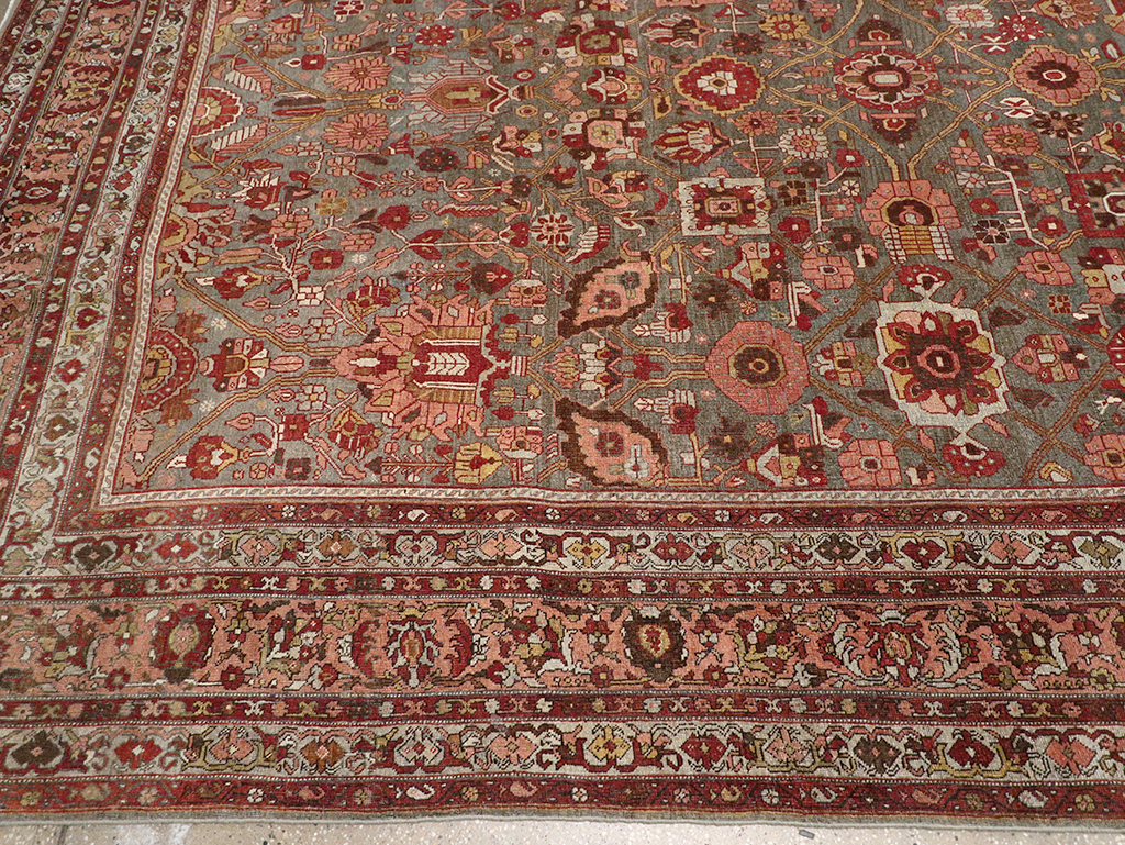 Antique Persian Bidjar Oversize Carpet, No.23304 - Staging