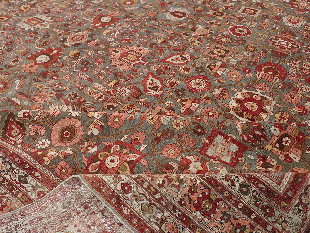 Antique Persian Bidjar Oversize Carpet, No.23304 - Staging