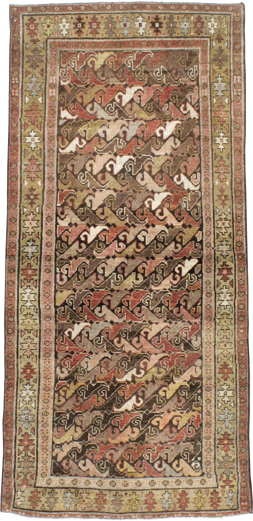 Antique Persian Kurdish Rug, No.23305 - Staging