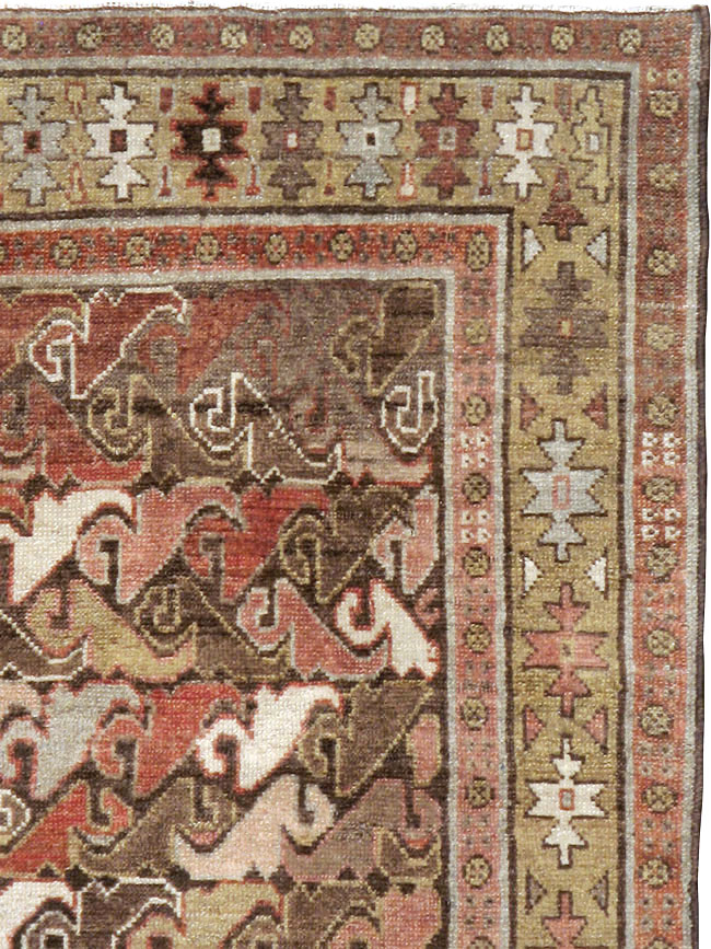 Antique Persian Kurdish Rug, No.23305 - Staging