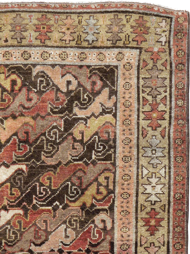 Antique Persian Kurdish Rug, No.23305 - Staging