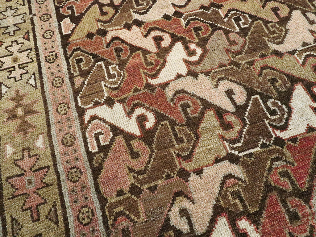 Antique Persian Kurdish Rug, No.23305 - Staging