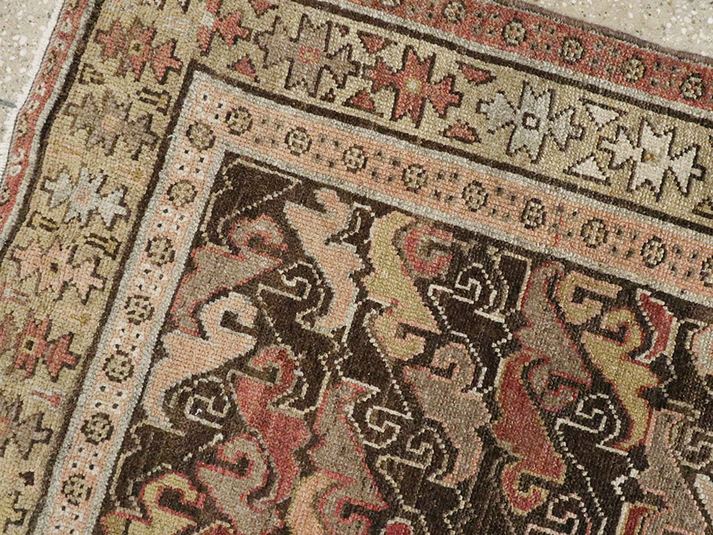 Antique Persian Kurdish Rug, No.23305 - Staging