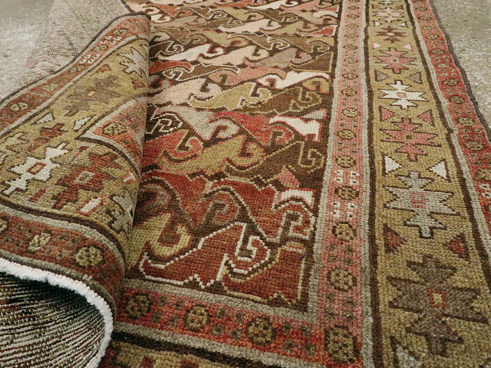 Antique Persian Kurdish Rug, No.23305 - Staging