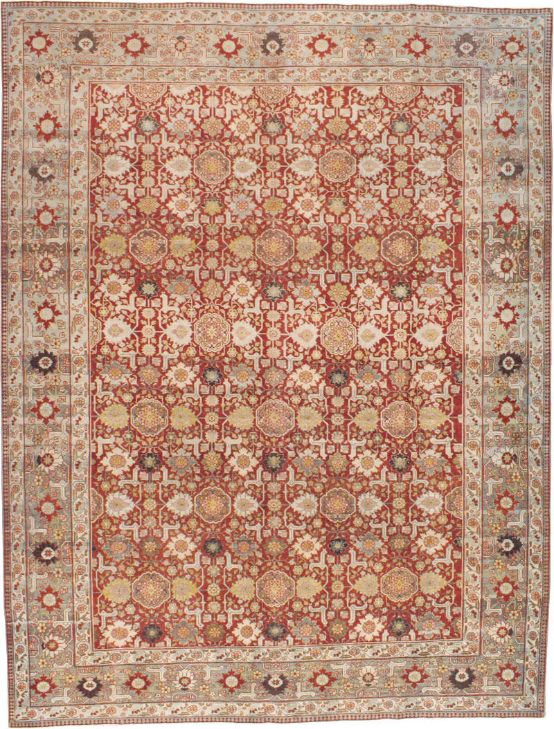Vintage Persian Tabriz Carpet, No.23309 - Staging