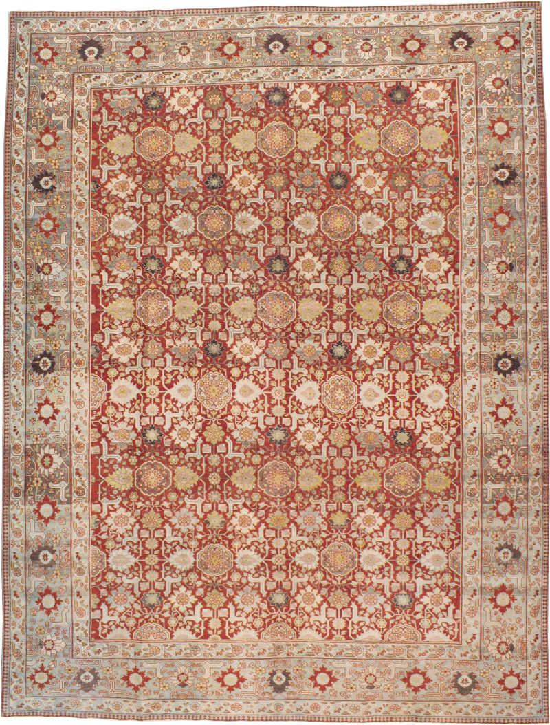 Vintage Persian Tabriz Carpet, No.23309 - Staging