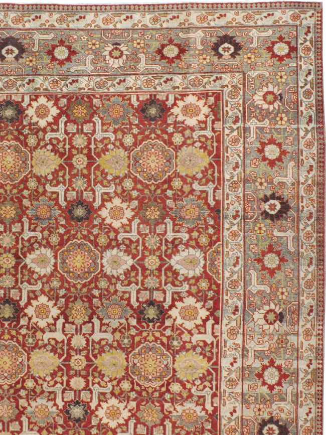 Vintage Persian Tabriz Carpet, No.23309 - Staging