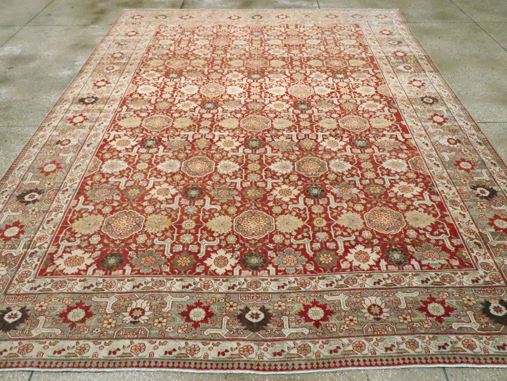Vintage Persian Tabriz Carpet, No.23309 - Staging