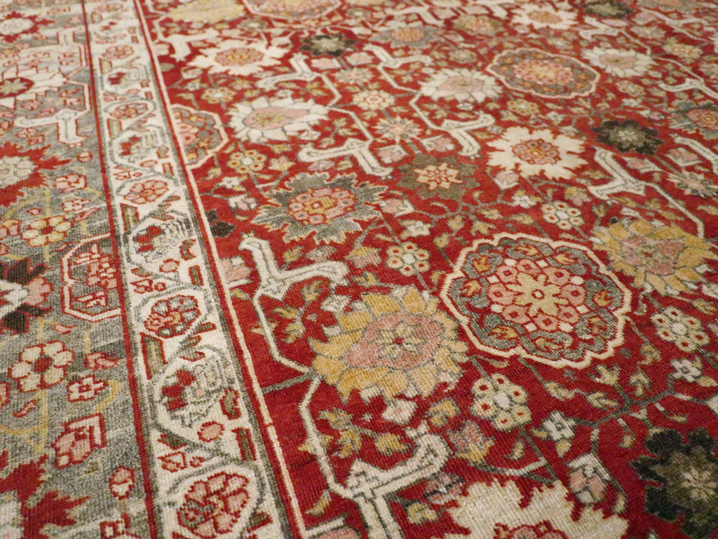 Vintage Persian Tabriz Carpet, No.23309 - Staging