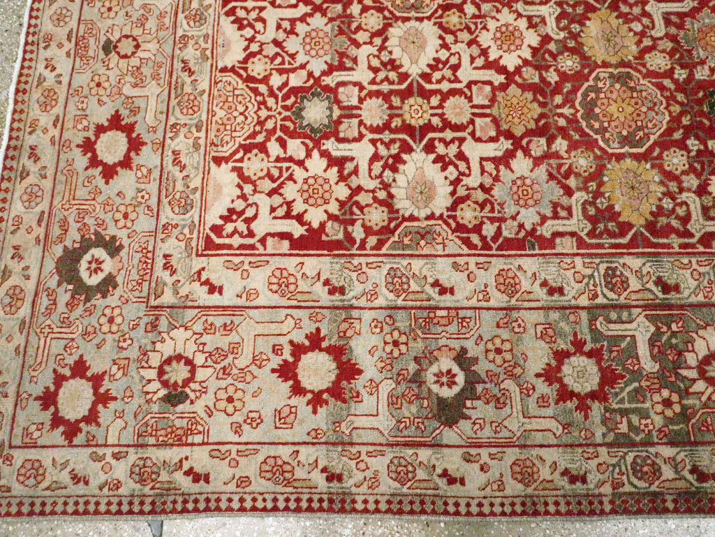 Vintage Persian Tabriz Carpet, No.23309 - Staging