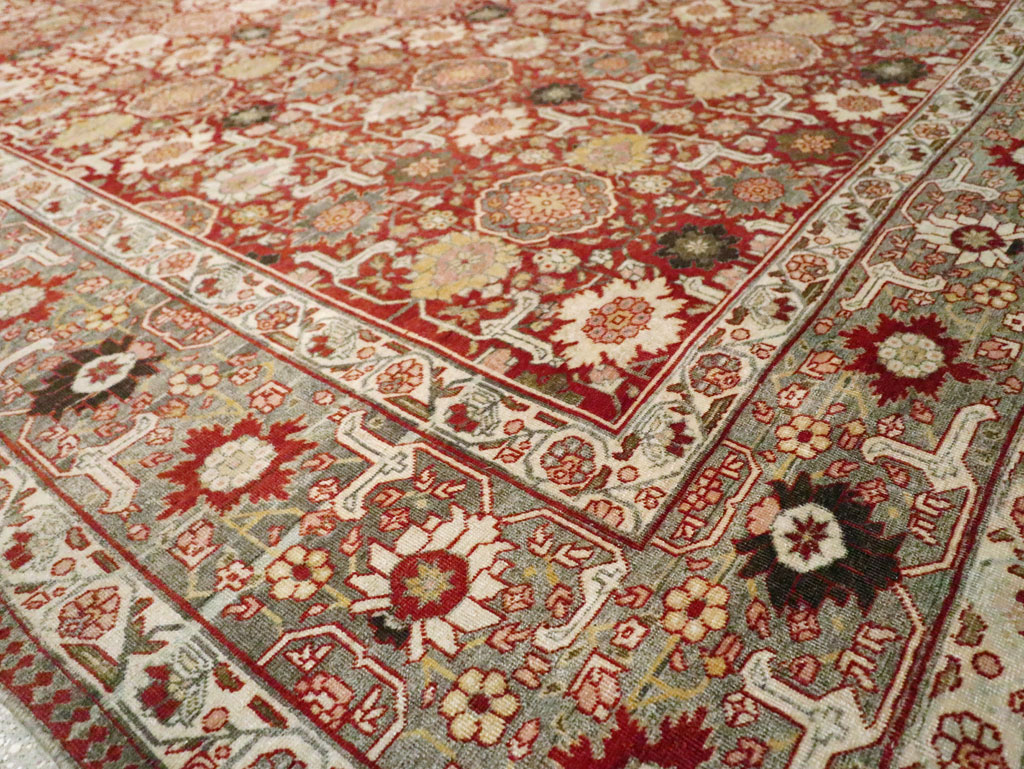 Vintage Persian Tabriz Carpet, No.23309 - Staging