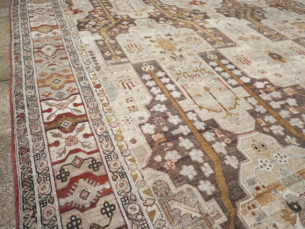 Antique Persian Malayer Oversize Carpet, No.23317 - Staging