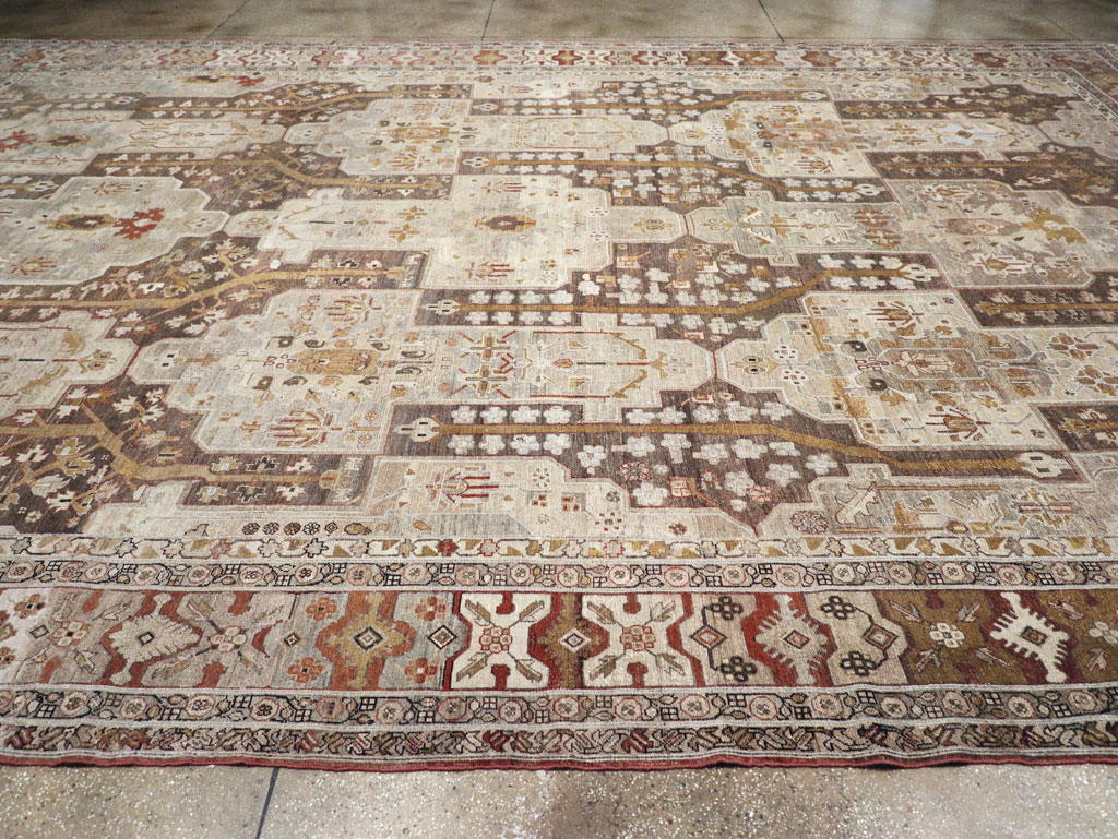 Antique Persian Malayer Oversize Carpet, No.23317 - Staging