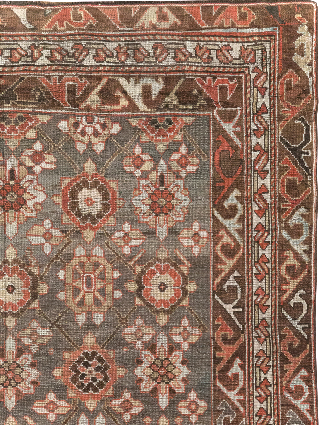 Antique Persian Kurdish Wide Gallery Runner, No.23318 - Staging