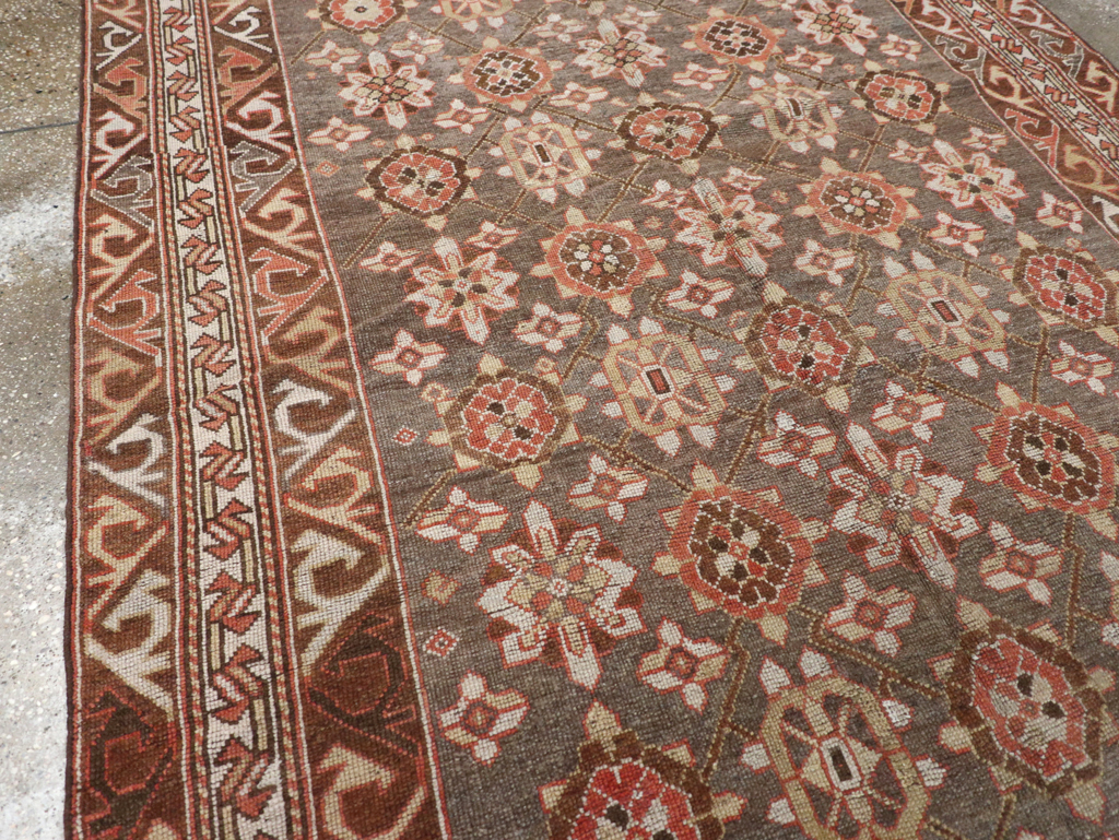 Antique Persian Kurdish Wide Gallery Runner, No.23318 - Staging