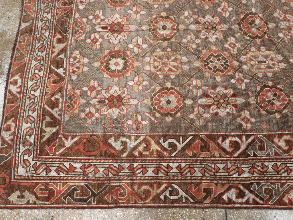 Antique Persian Kurdish Wide Gallery Runner, No.23318 - Staging