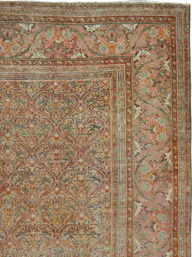 Antique Persian Dorokhsh Carpet, No.23320 - Staging