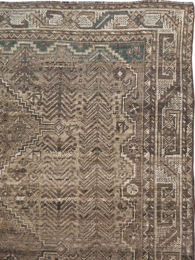 Vintage Shiraz Square Rug, No.23325 - Staging