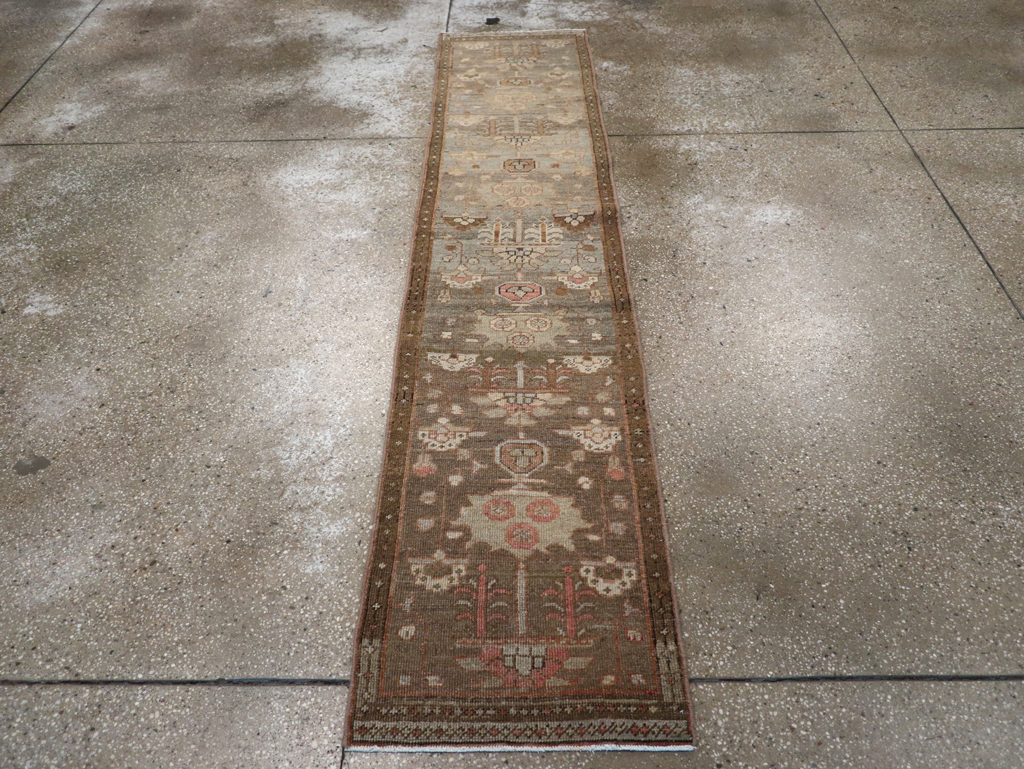 Antique Persian Heriz Runner, No.23337 - Staging