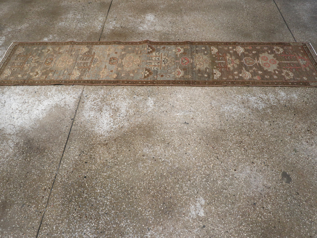 Antique Persian Heriz Runner, No.23337 - Staging