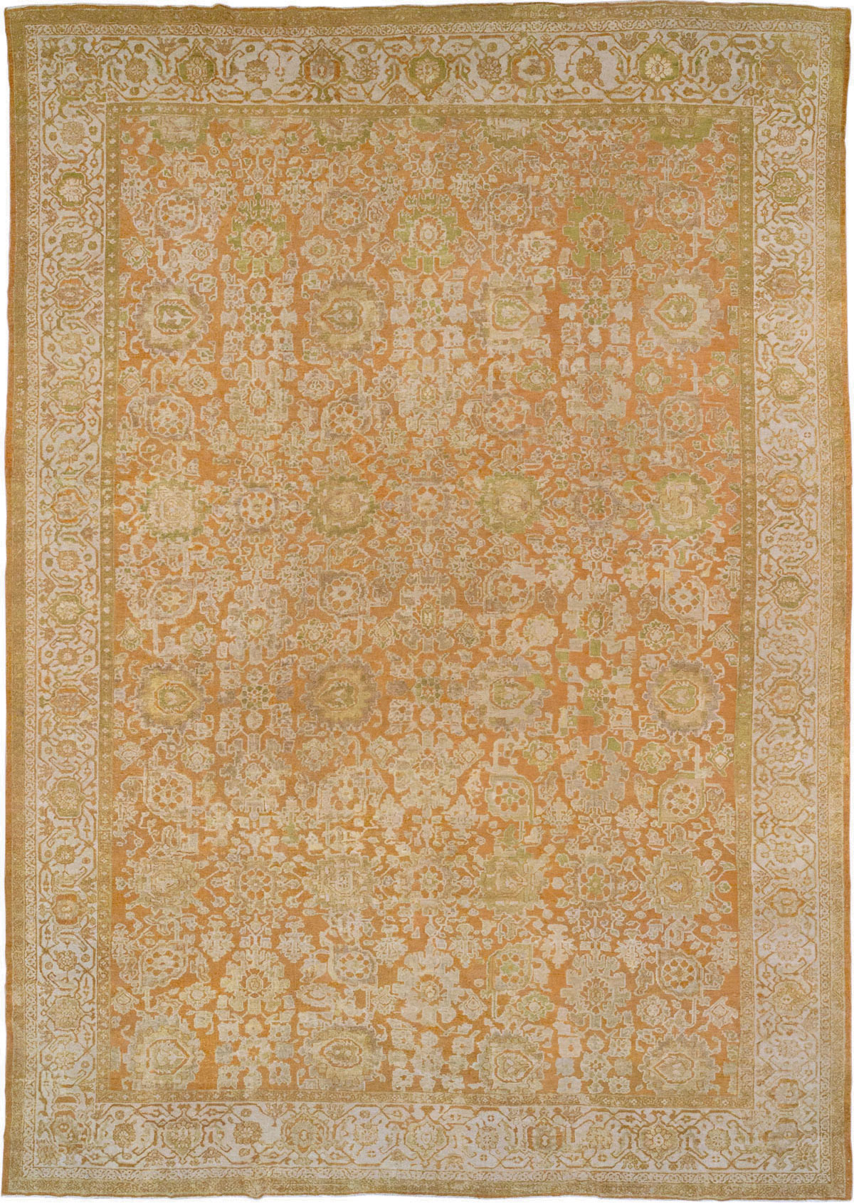 Antique Persian Mahal Large Carpet, No.23340 - Staging