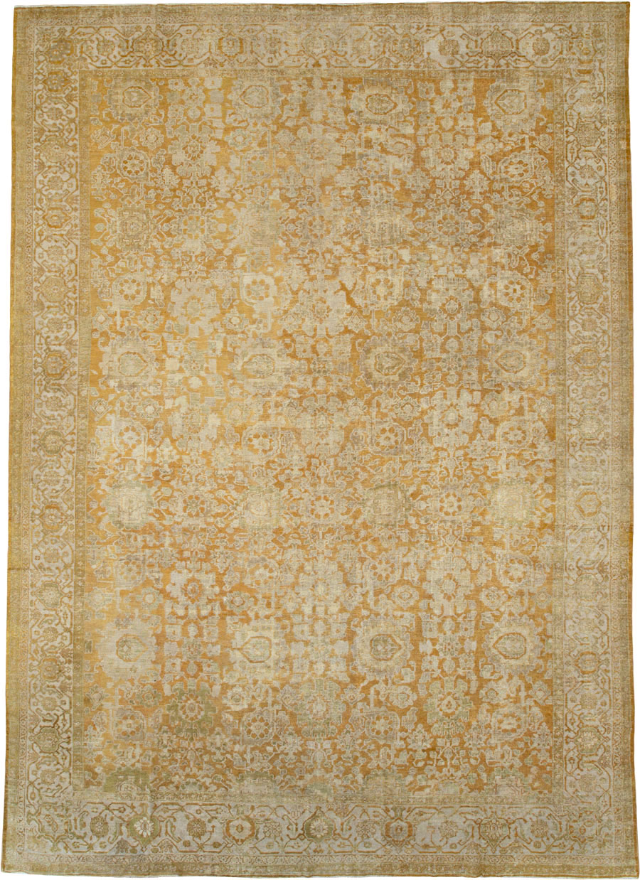 Antique Persian Mahal Large Carpet, No.23340 - Staging