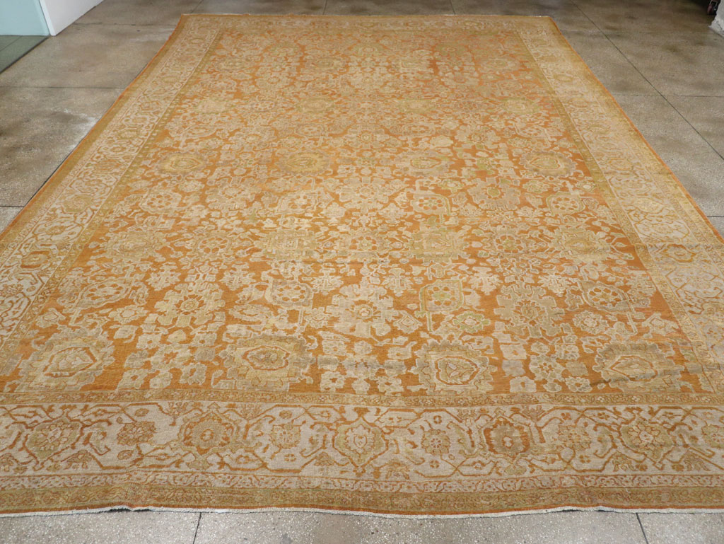 Antique Persian Mahal Large Carpet, No.23340 - Staging
