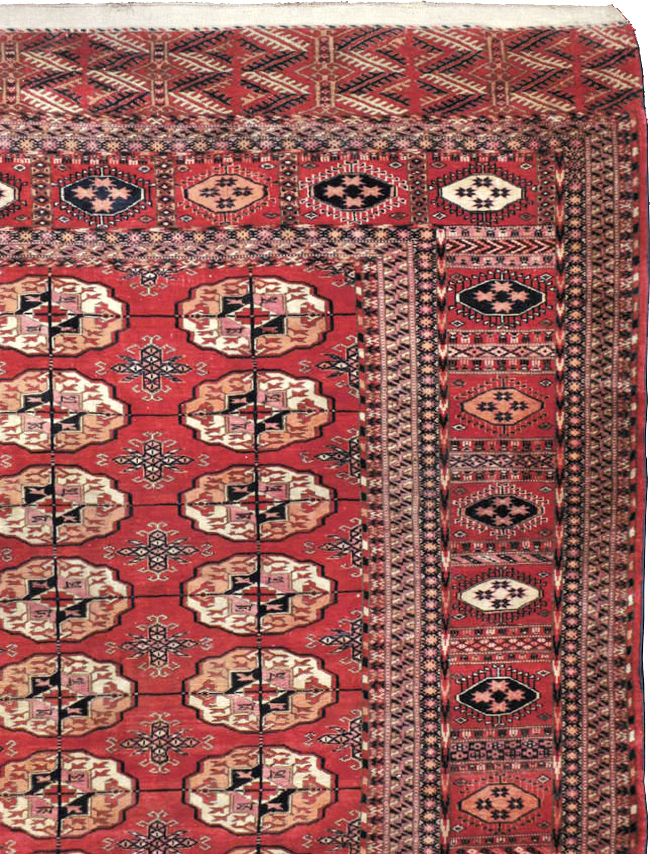 Vintage Central Asian Tekke Rug, No.23341 - Staging