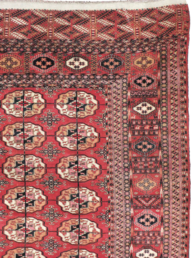 Vintage Central Asian Tekke Rug, No.23341 - Staging