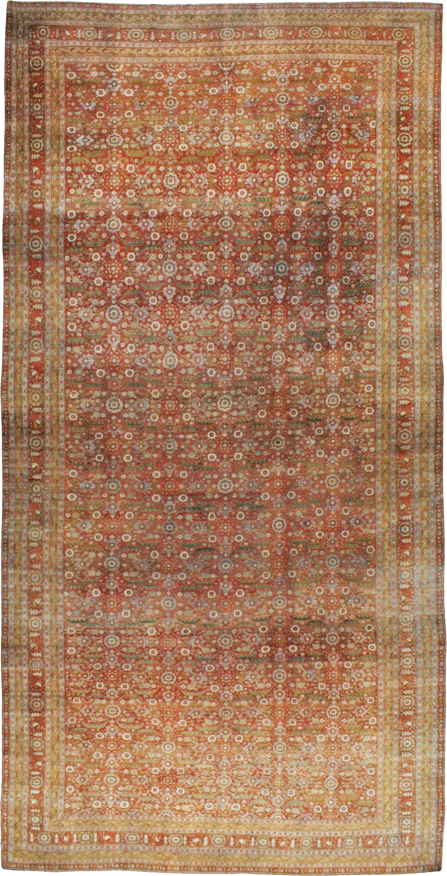 Antique Persian Senneh Malayer Carpet, No.23354 - Staging