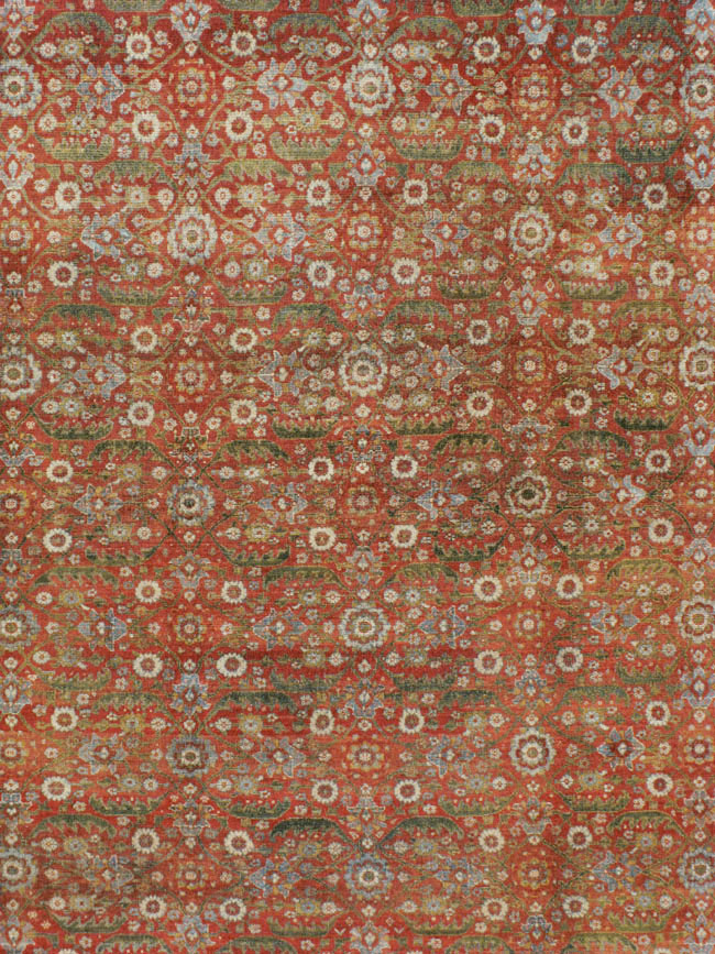Antique Persian Senneh Malayer Carpet, No.23354 - Staging