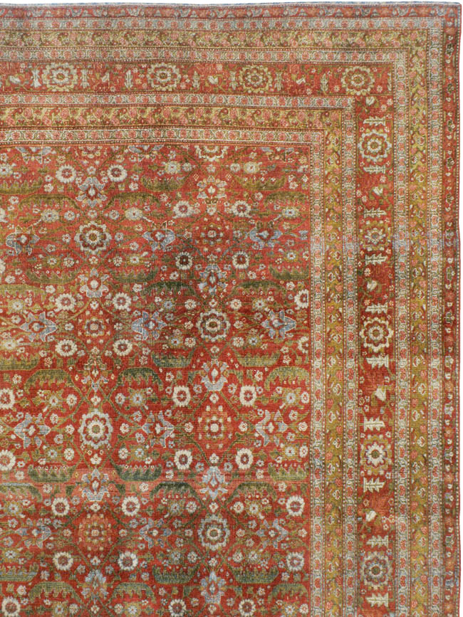 Antique Persian Senneh Malayer Carpet, No.23354 - Staging