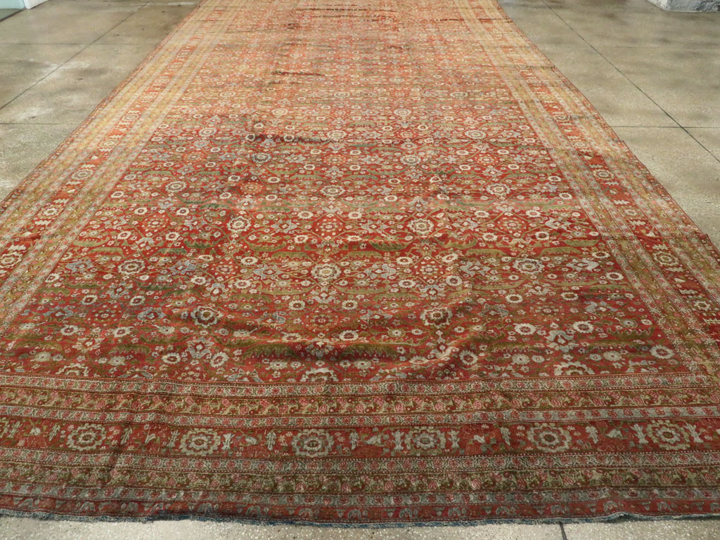 Antique Persian Senneh Malayer Carpet, No.23354 - Staging