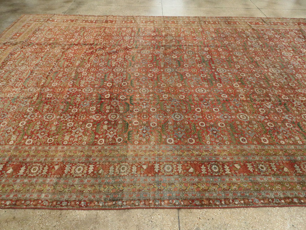 Antique Persian Senneh Malayer Carpet, No.23354 - Staging