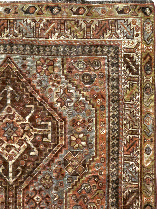 vintage Persian Shiraz Rug, No.23356 - Staging