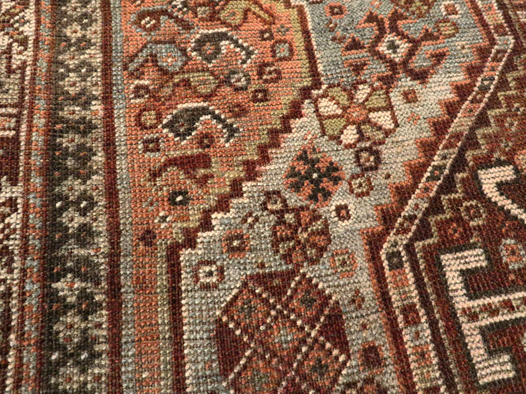 vintage Persian Shiraz Rug, No.23356 - Staging