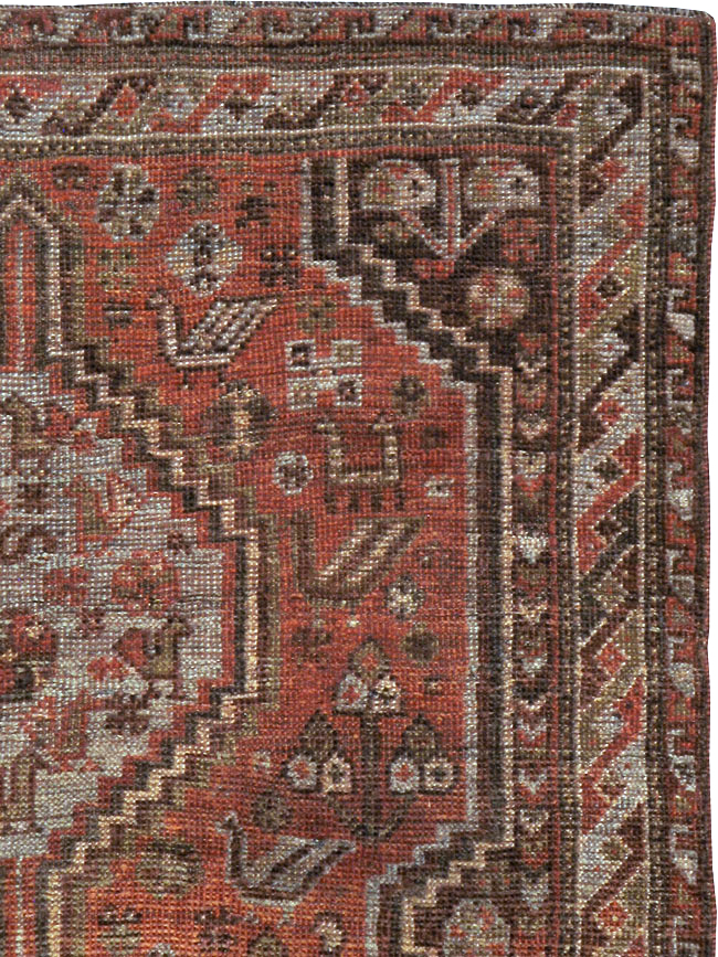 Vintage Persian Shiraz Rug, No.23357 - Staging