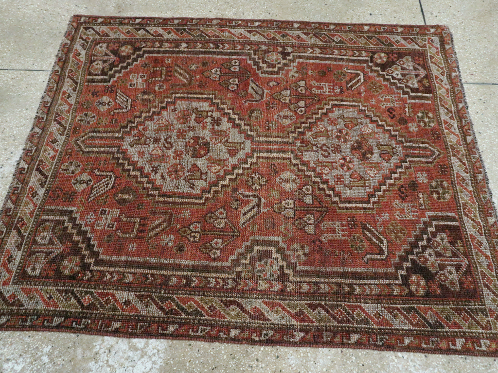 Vintage Persian Shiraz Rug, No.23357 - Staging
