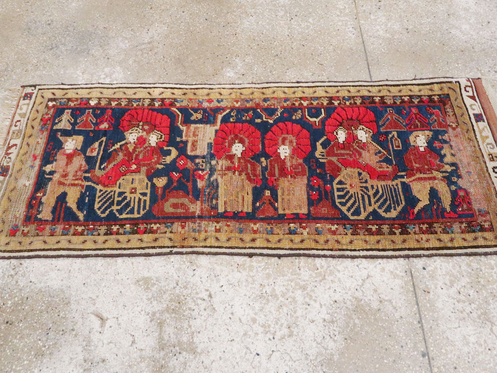 Vintage Turkish Anatolian Pictorial Rug, No.23364 - Staging